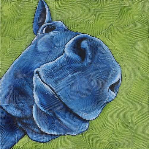 whimsical painting of a horse's face