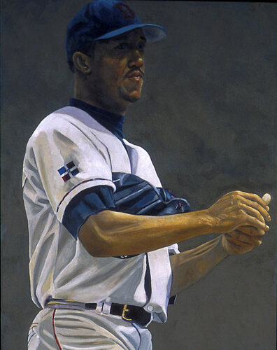 portrait of Pedro J Martinez by Susan Miller-Havens