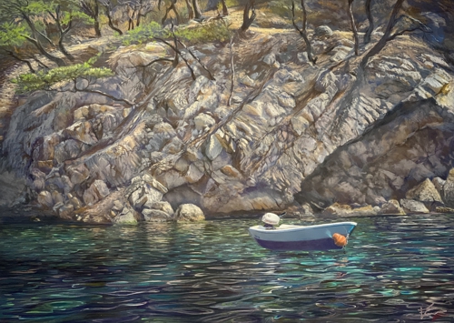 pastel landscape of Grand Calanque, France