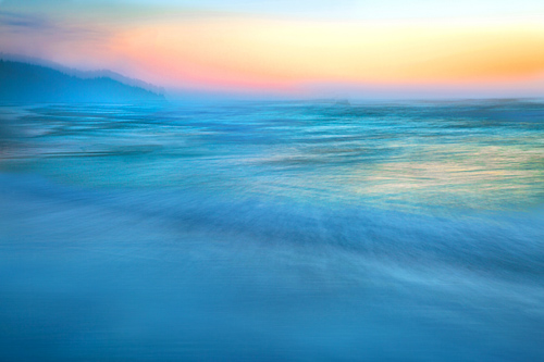 ethereal fine art photo of the ocean at dawn