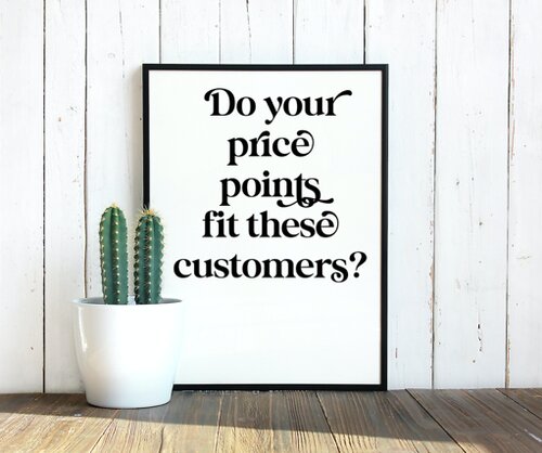 Do you price points fit these customers?