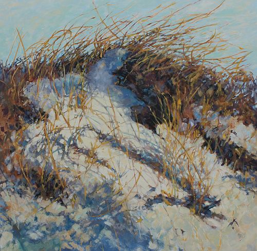 oil painting of sand dunes #beachart