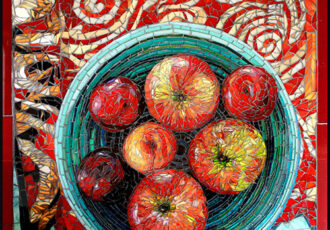 mosaic of a bowl of apples #apples #fruit