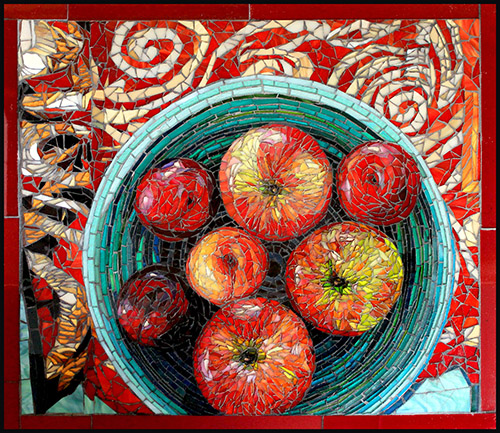 mosaic of a bowl of apples #apples #fruit