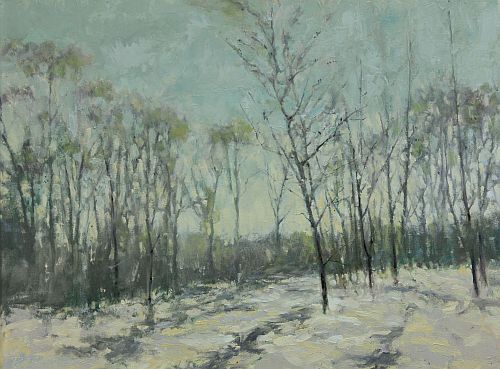 oil painting early spring landscape #springscene