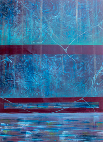 abstract painting mixed media art