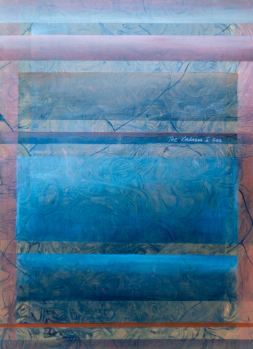 softly colored abstract mixed media art