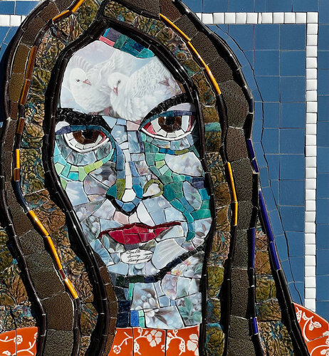 mosaic portrait of a woman