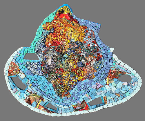 freeform mosaic sculpture