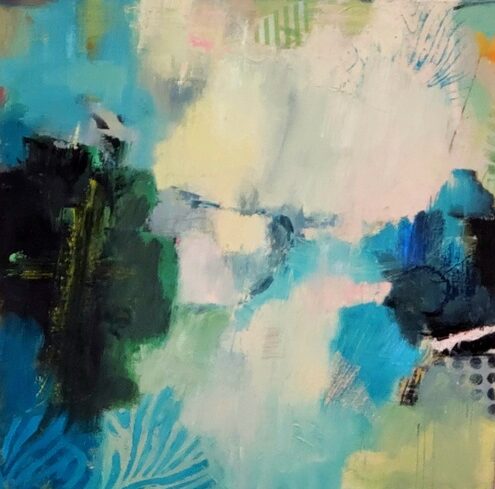 ethereal abstract oil painting