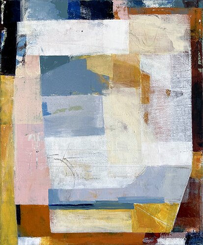 abstract painting with soft layered colors