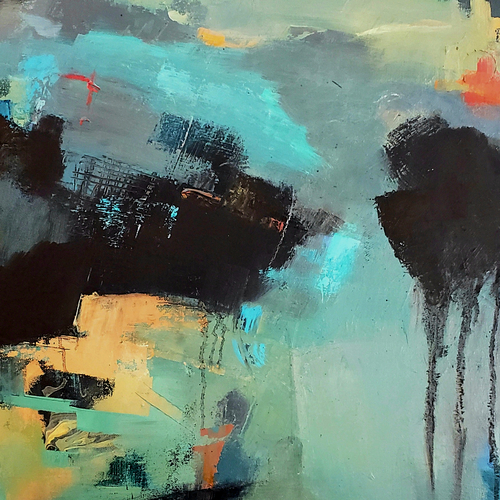 colorful abstract oil painting