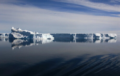 photograph of ice walls in Antarctica