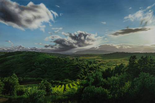 oil painting of a late afternoon landscape