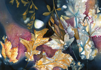 echo print botanical design autumn theme