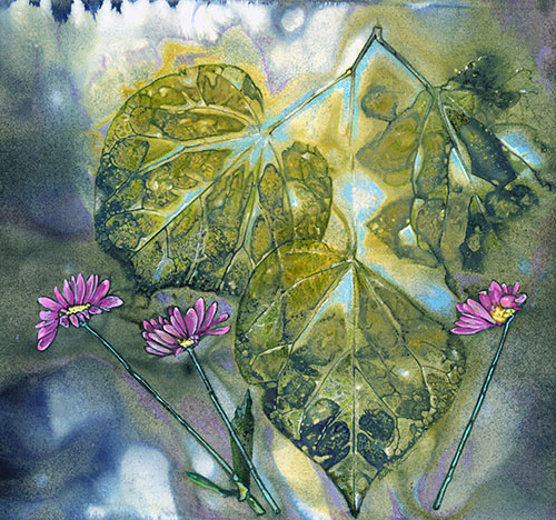 Three_and_Three_echo-print_15x16inches_framed