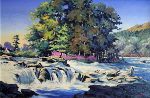 oil painting outdoor UK scene