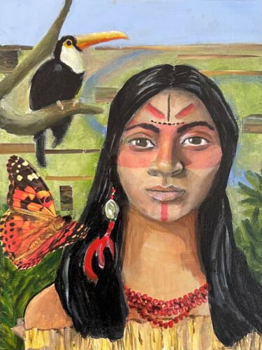 portrait of a Amazonian woman