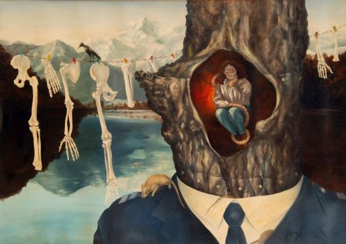 surrealistic painting that shows the horrors of communism