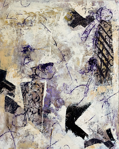 contemporary abstract painting in oil and cold wax