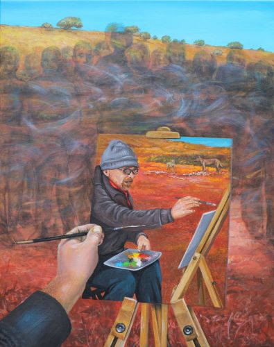 self-portrait of an artist painting a self-portrait