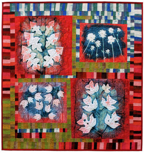 Weather-themed fiber art project