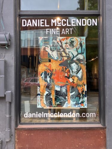 entrance to an art studio and gallery