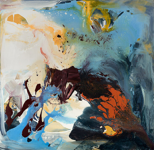 abstract floral painting