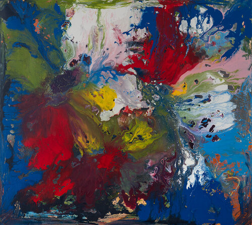 floral abstract painting