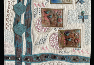 dawn themed art quilt