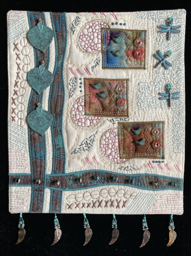 dawn themed art quilt