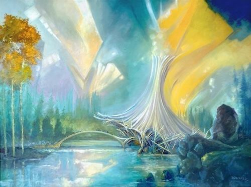 colorful landscape oil painting