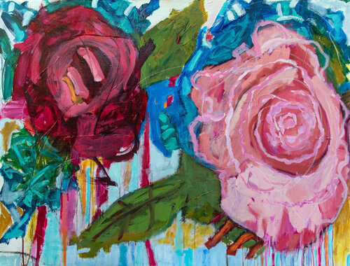 floral whimsical painting