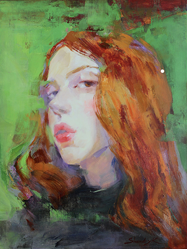 portrait of a young redhead woman