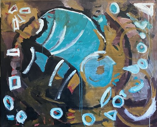 acrylic abstract painting