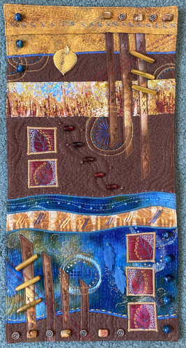 nature themed art quilt