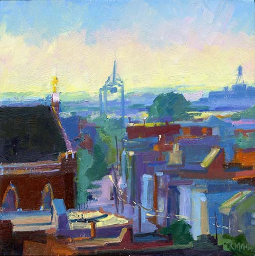 oil painting of Christian St. in Philadelphia