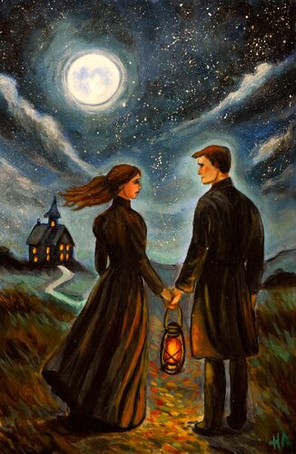 painting inspired by the book Wutherine Heights