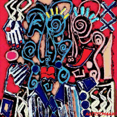 abstract painting made on iPad