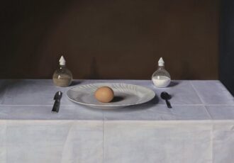 oil painting still life on tablecloth
