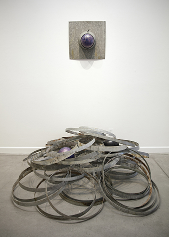 futuristic nest, artist's interpretation with mixed media