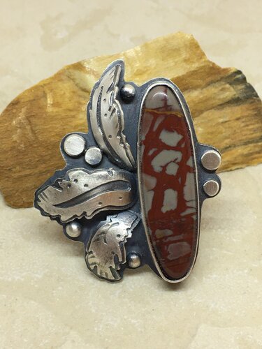 Noreena Jasper sterling silver ring