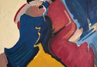 colorful abstract figurative painting