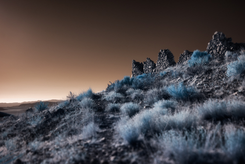fine art photo of walls around an abandoned town