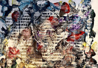 abstract mixed media collage art