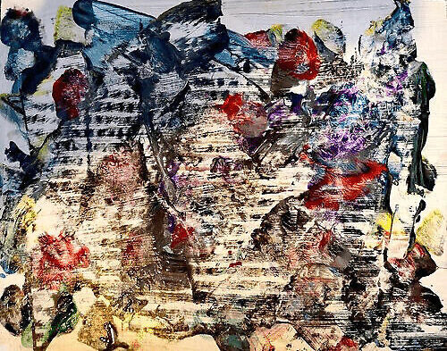 abstract mixed media collage art