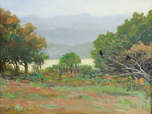 landscape painting of a Tennessee rural scene