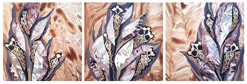 tropical floral inspired art collage