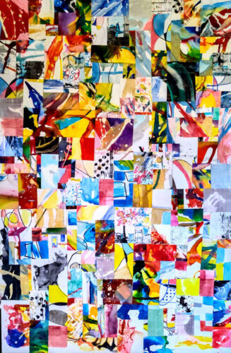 colorful mixed media art montage