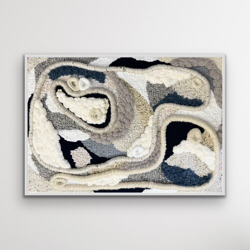 abstract design handwoven fiber art